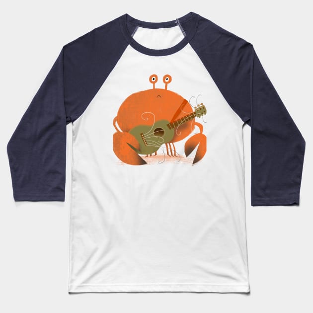 Sad Crab! Baseball T-Shirt by Gareth Lucas